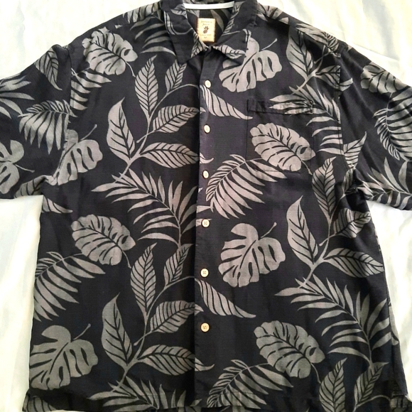 Jamaica Jaxx- Black 100% Silk Floral Shirt, Men's Size 2XL - Picture 3 of 8
